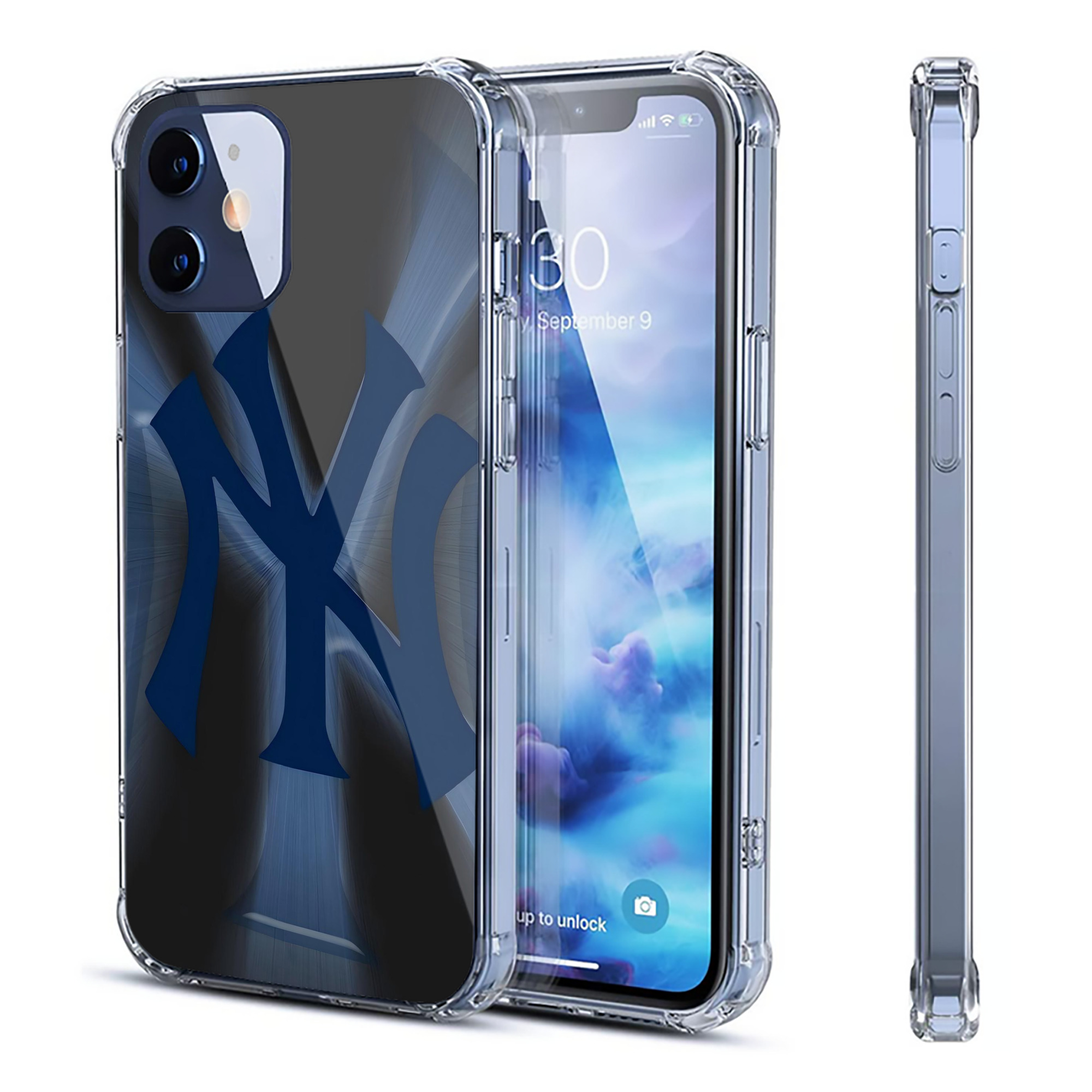 New York Yankees 110 Clear IPhone 12 Case – Soft TPU With UV Print – Enhanced Drop Protection, Precise Fit, Anti-Fingerprint, Customizable Design, Scratch-Resistant, Yellow-Resistant